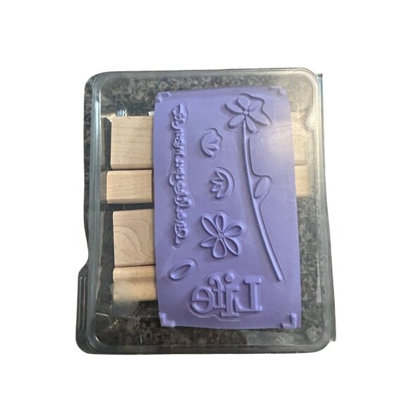 Stampin Up! Life Rubber Stamp Set With Floral & Sentiment Designs - Picture 2 of 2